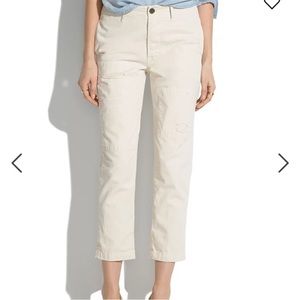 Madewell vintage cropped Rivington chino pants, size 28